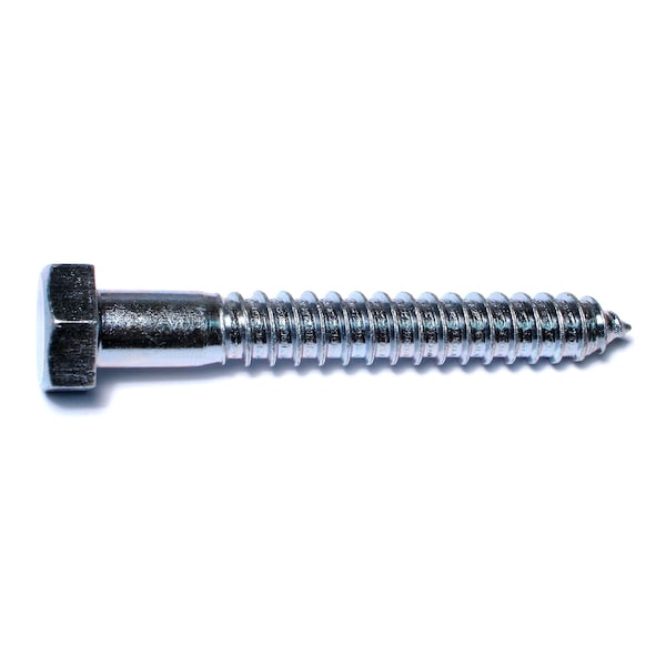 Midwest Fastener Lag Screw, 5/8 in, 4-1/2 in, Steel, Zinc Plated Hex Hex Drive, 25 PK 01350 - main